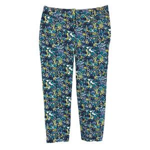 Ann Taylor Loft Marisa Multicolored Floral Cropped Pants Size 2